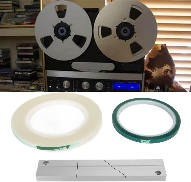 Zopsc 1/4 10inch Tape Splicing Set with Splicing Tape and Leader Tape, Reel to Reel 1/4 10inch Professional Tape Splicing Block. - Image 2